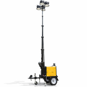 Torre de Iluminación Móvil LED, 4x1000w, Alimentación CA, Proyector de Emergencia para Exteriores, Generador Montado en Remolque - Product Image 4