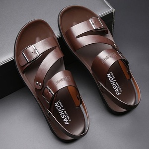 Sandalias de Cuero Japonesas para Hombre con Nuevo Diseño de Hebilla, Tallas Grandes 47 48 49, Gran Venta, DRC CONGO, Proveedor de Guangzhou, Zapatos Baratos de Exportación de Marca - Product Image 1