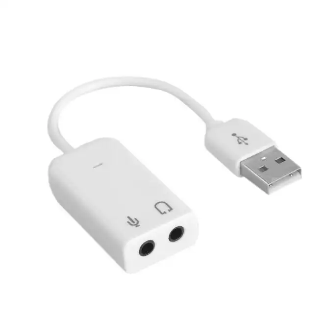 7.1 Externo USB Sound Card Adaptador de Áudio com 3.5mm Para Auscultadores e Microfone Jack De Saída De Áudio Conversor de Plug and Play