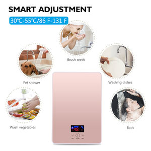 Elektrikli Tankless Su Isıtıcısı Paslanmaz Çelik Isıtma LED Dijital Ekran Plastik IPx4 Su Geçirmez Duvara Monte Ev Tipi Karavan İçin - Product Image 6