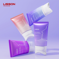 Tube souple personnalisé 100ml 120ml en V pour crème de massage Gua Sha et lotion corporelle avec applicateur en alliage de zinc