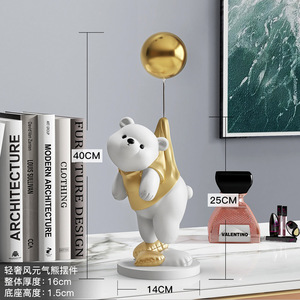 ของตกแต่งห้องนั่งเล่นรูปหมีสุดสร้างสรรค์ ของตกแต่งบ้าน ของประดับตกแต่งตู้วางทีวี ของขวัญแต่งงาน ของขวัญขึ้นบ้านใหม่ - Product Image 2