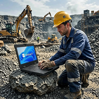 Laptop Industriale Robusto Antiurto da 14 Pollici con AI, Intel Ultra, Display Full HD Impermeabile, Windows 11 Pro, SSD, Notebook Aziendale
