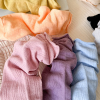 Chaussettes mi-tube en coton blanc pour femmes pour printemps été respirant maille climatisation frisée empilable manchette tricotée