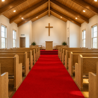 Rote Klassische Wendbare Getuftete Wand-zu-Wand-Teppiche 12mm Nylon Kommerziell für Christliche Kirche Gebetsraum-Projekt
