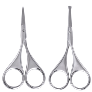 Chuyên Nghiệp 2Pcs Thép Không Gỉ Thẳng Lưỡi Cắt Lớp Biểu Bì Kéo Sharp Tip Lông Mày Mũi Tóc Chăm Sóc Cá Nhân Kim Loại Hộp - Product Image 5