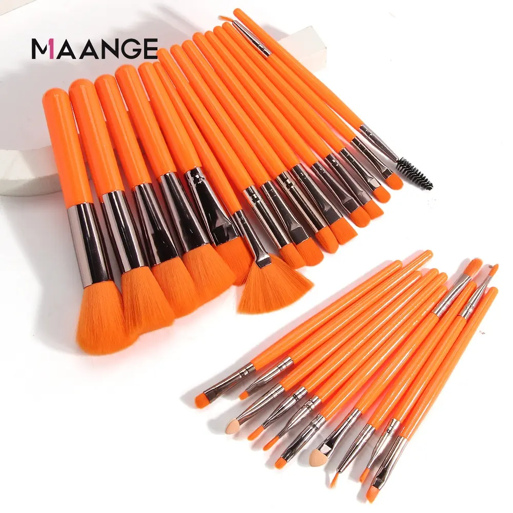 MAANGE 25pcs luxury soft makeup brushes set vegan professional cosmetic custom logo wholesale private label makeup brush set