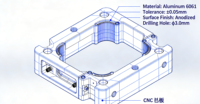 Pièces de précision usinées sur commande par CNC, prototypes CNC, service de fabrication rapide, composants en acier, OEM/ODM, surface polie