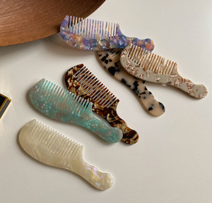 หวีเซลลูโลสอะซิเตทป้องกันไฟฟ้าสถิตย์ ราคาส่ง หวีซี่ห่าง มีด้ามจับ - Product Image 2