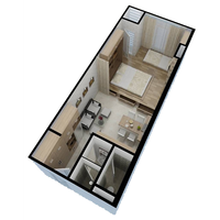 Maison préfabriquée compacte pliable à longue durée de vie, panneaux résistants à l'humidité, maison conteneur préfabriquée, mini-maison pliable