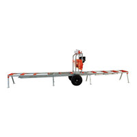 Scierie à ruban horizontale portable de 18 pouces, alimentée à l'essence, avec moteur de 7 CV pour la coupe du bois