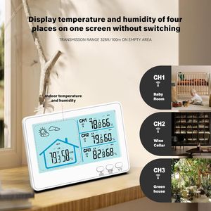 Estación Meteorológica Electrónica Digital de Última Generación con Pantalla a Color Grande para Interiores y Exteriores con Sensor - Product Image 4