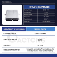 Unité de commande électronique ACT 2568D ECU pour GPL GNC GLP GNV pour moteurs 5-6-8 cylindres V6 V8