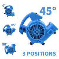 500CFM Portable Air Mover | Restauration de l'eau et séchage des tapis | Mini souffleur 1/8HP | Sécurité GFCI