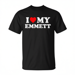 Camiseta I Love My Emmett de algodón negro unisex para adultos talla M L XL XXL - Product Image 2