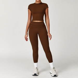 Phụ Nữ Của Mềm Chải Nhanh Chóng Khô 2-Mảnh Cao Eo Xà Cạp Một Vai Sexy Áo Ngực Bán Buôn Thoáng Khí V Hình Rắn - Product Image 1