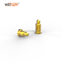 Usine personnalisée 1A courant tête de poinçon droite plaqué or pogo broche goupille à ressort mâle et femelle pcb broche de soudage type enfichable