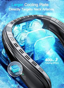 Semiconductor Cooling Neck <b>Fan</b> 5200mAh Rechargeable Wearable Air Conditioner Personal Neck <b>Cooler</b> Portable for Outdoor - Product Image 5