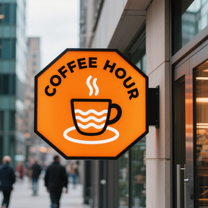 קיר חיצוני רכוב עמיד למים פרסום תאורה אלקטרונית מואר סימן אקרילי מואר תיבת אור עגול - Product Image 3