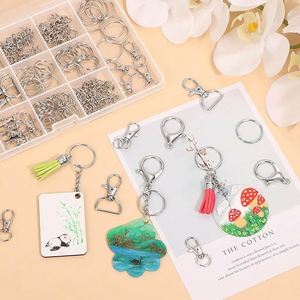 Metal Keychain Craft Supplies Including Key Chain Clips Lanyard Snap Hooks Jump for Chain Making Purse Making Lanyard Making - Product Image 6