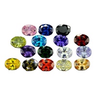 Pierres précieuses polies, colorées, en forme d'œuf, ovales, en zircone cubique synthétique, cabochon, pierres en vrac