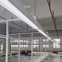 Éclairage de conduits de bus en aluminium et en cuivre pour les installations industrielles d'habillement Installation de suspension IP54 pour l'éclairage de conduits de bus