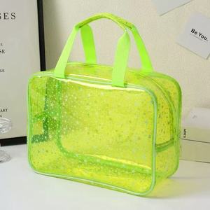 Meilleures ventes de sac de maquillage en TPU souple transparent holographique rose - Product Image 6