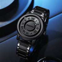 BINBOND 234 Nuevo Reloj de Hombre con Concepto de Tendencia y Personalidad, Creativo con Puntero Deslizante y Fuerza Magnética, Resistente al Agua
