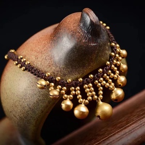 Nuovi Cavigliere Estivi Bohemien 2023 con Campanelli in Ottone per Donna, Minimalisti, Intrecciati a Mano con Perline in Rame, Anti-Appannamento, per Piedi Nudi - Product Image 2