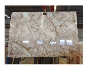 Losa de Mármol Calacatta Gold de la Mejor Calidad, Vena Dorada Única para Paredes Interiores y Cubiertas de Mesa, Pulida e Impermeable, Venta al por Mayor - Product Image 1