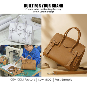 Fabricantes de Bolsos, Venta al Por Mayor Personalizada OEM 2025, Diseño de Marca, Bolsos de Hombro de Cuero Genuino Vintage para Mujer - Product Image 1