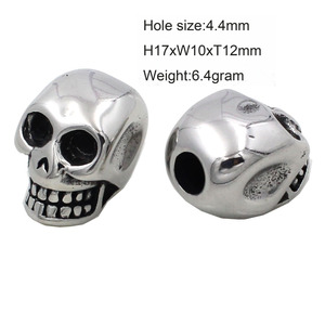 Yudan ลูกปัดสแตนเลสลายหัวกะโหลกขายส่ง - Product Image 3