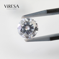 Pierre de Moissanite Grise Ronde Brillante de 3 mm à 10 mm pour la Fabrication de Bijoux DIY Vente en Gros Directe d'Usine