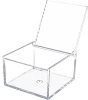 Grande boîte de présentation en acrylique transparent avec couvercle à charnière, cube carré transparent, organisateur de rangement, conteneur, vitrine pour Pâques, mariage, bonbons