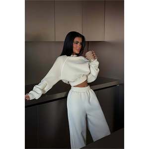 Survêtement en nylon crème personnalisé, coupe-vent, respirant, grande taille, maternité, léger, XXL, imprimé, délavé, 2 pièces, avec logo - Product Image 3