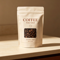 Faible MOQ, Gamme complète de tailles, Spécifications 100g 250g 500g 1kg, Conception personnalisée, Emballage de café, Sachet Doypack avec valve et fermeture éclair