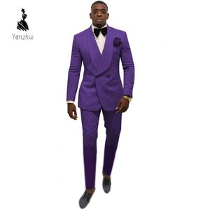 Completo da Matrimonio YZ in Due Pezzi, Giacca Formale Slim Fit Taglie Grandi, Personalizzabile per Uso Aziendale - Product Image 4