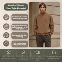Sweat à capuche zippé personnalisé pour homme, marron moka, style streetwear, veste d'automne, effet délavé