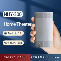 Projecteur LCD portable intelligent NHY300 Android 11 Wifi 2024, dernier modèle, mini home cinéma pour utilisation en extérieur, résolution 4K