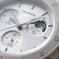 Montre sport chronographe OEM personnalisée Miyota en biocéramique à quartz, cadran en verre, mode multifonction, bracelet en caoutchouc