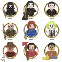 Figuras Mini de Bloques de Construcción ABS, Estilo Halloween, Adorno de Escritorio Coleccionable DIY, Regalo Festivo para Adolescentes y Coleccionistas