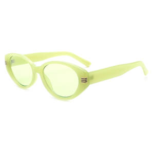 Lunettes de soleil œil de chat rose néon avec motif rayures argentées pour femme, protection <span class=keywords><strong>UV</strong></span> tendance - Product Image 3