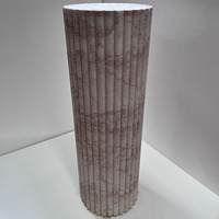KINGS-WING Socle cylindrique naturel moderne Table d'appoint ronde rose Table basse personnalisée en gros meubles de salon