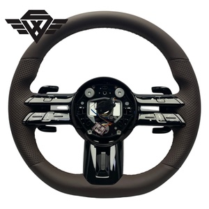 <span class=keywords><strong>Volant</strong></span> de <span class=keywords><strong>voiture</strong></span> <span class=keywords><strong>Mercedes</strong></span> personnalisé de luxe adapté aux modèles W204 W212 2011 2015 W213 W205 C43 Classe C Sport en cuir véritable marron - Product Image 1