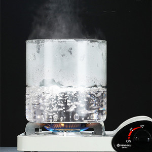 Grand distributeur de boissons en verre pour buffet sans plomb avec support en bois et bambou et <span class=keywords><strong>robinet</strong></span> en acier inoxydable - Product Image 5