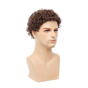 Peluca de <span class=keywords><strong>pelo</strong></span> rizado <span class=keywords><strong>Afro</strong></span> sin cola corta marrón de alta calidad <span class=keywords><strong>para</strong></span> <span class=keywords><strong>hombres</strong></span>, pelucas sintéticas resistentes al calor, Peluca de <span class=keywords><strong>pelo</strong></span> trenzado <span class=keywords><strong>para</strong></span> <span class=keywords><strong>hombres</strong></span> - Product Image 3