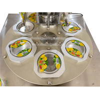 Machine de scellage rotative semi-automatique à film en rouleau pour le beurre de cacahuète, la confiture, le remplissage de fruits, la machine d'emballage alimentaire