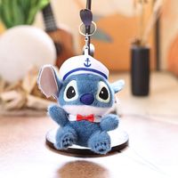 Boneka Stitch Angel Lucu 4 inci, Warna Biru Ungu Pink, Bahan Plush Lembut, Isi Kapas, Bordir, Promo Pabrik