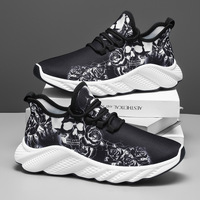 Nouvelles Chaussures de Sport Respirantes en Maille pour Hommes, Tendance Coréenne, Semelle Épaisse, à Lacets, Antidérapantes, Collection Été-Automne 2025