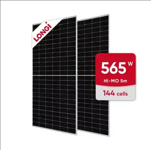 ألواح طاقة شمسية LONGi Hi-MO بقدرة نصف الخلية 5 متر LR5-72HPH 540-560M بقدرة 540 وات 545 وات 550 وات 555 وات 560 وات للاستخدام المنزلي نظام الطاقة الشمسية